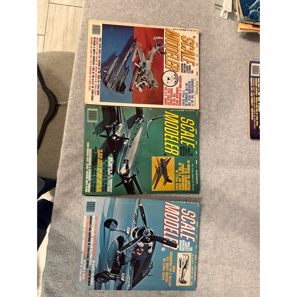Vintage Scale Modeler Magazine Lot 1977 SR-71 Hellcat OV-10 Bronco 3 Issues